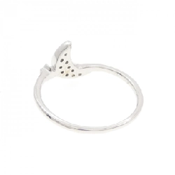 Nhẫn kim cương K18WG hình mặt trăng × ngôi sao 0.07CT 670126