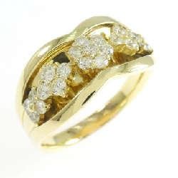 Nhẫn kim cương hoa K18YG 0.66CT - Hàng hiệu Authentic