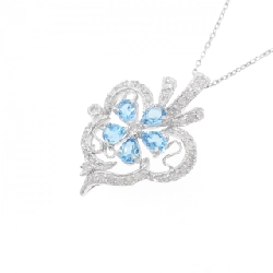 K18WG Hoa Xanh Topaz Dây Chuyền 0.80CT - Hàng hiệu Chính hãng 863017