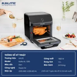 Nồi chiên không dầu KALITE KL-1200 12L giảm 95% chất béo 584642