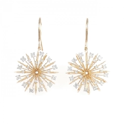 Bông tai kim cương 18KPG/18KWG 0.565CT - Hàng hiệu Chính hãng