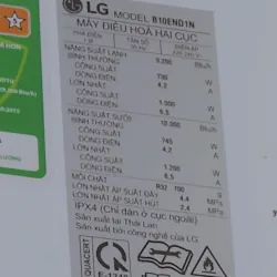 Máy điều hòa 2 chiều LG B10END1N 930923