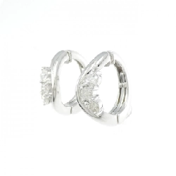 K18WG Bông tai kim cương ba viên 0.50CT - Hàng hiệu Chính hãng 874030