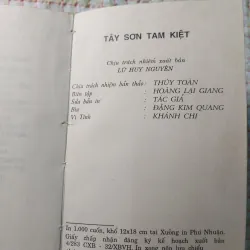 TÂY SƠN TAM KIỆT - Tác giả Trần Phương Hồ 713706