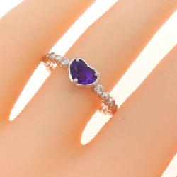 Nhẫn Amethyst PT900 hình trái tim 668274