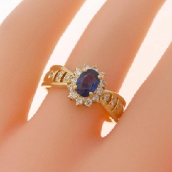 Nhẫn Sapphire K18YG 0.64CT - Hàng hiệu Chính hãng 854831