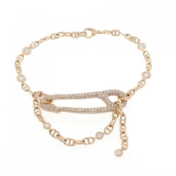 Vòng tay punk Chaine d'Ancre Hermès 1.58CT 667370