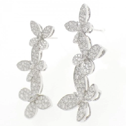 Bông tai hình bướm ba lớp Pave - Hàng hiệu Authentic 843570