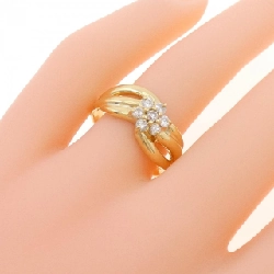 Nhẫn kim cương hoa K18YG 0.32CT 673042