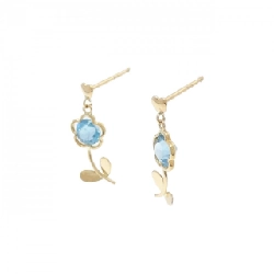 K18YG Hoa Tai Blue Topaz - Hàng hiệu Chính hãng 865164