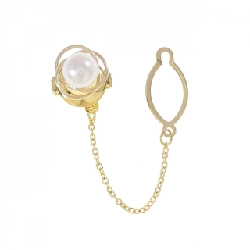 K18YG Cà phê Akoya 6.3mm - Hàng hiệu Chính hãng