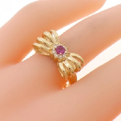 K18YG Ruy băng Nhẫn Ruby - Hàng hiệu Chính hãng 849016