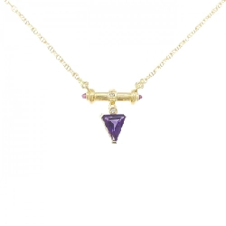 K18YG Đá màu Dây chuyền - Hàng hiệu Chính hãng