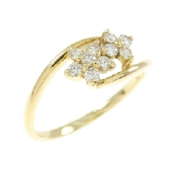 【Sản phẩm mới】Nhẫn kim cương K18YG hình hoa 0.20CT