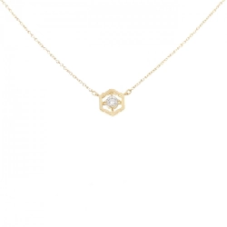 Dây chuyền kim cương K18YG 0.08CT - Hàng hiệu Authentic