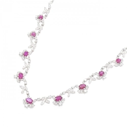 K18WG Dây chuyền Ruby 4.35CT - Hàng hiệu Chính hãng 867230