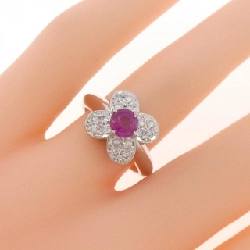 Nhẫn Ruby Hoa PT900 0.67CT - Hàng hiệu Chính hãng 850197