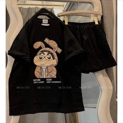 Sét bộ đùi nữ cotton khô phom rộng 