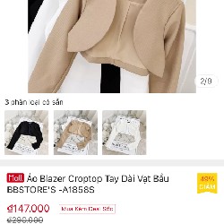 Áo blazer croptop màu nâu 14891