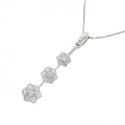 K18WG/750WG Hoa Văn Dây Chuyền Kim Cương 0.70CT - Hàng hiệu Chính Hãng 859751