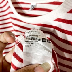 Áo Thun Kẻ Sọc Màu Đỏ Nhật Brand Uni , chất cotton 

 479571