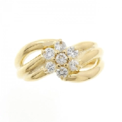 Nhẫn kim cương hoa K18YG 0.32CT 673042