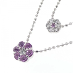 K18WG Hoa Sapphire Dây Chuyền 024CT - Hàng hiệu Chính hãng 860870