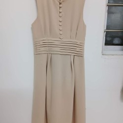 Đầm màu kem Charmo sz M 26534