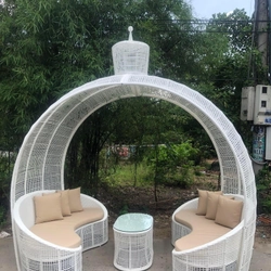 Ghế hồ bơi mây nhựa mái vòm 536866