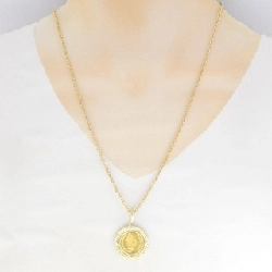 K18YG(枠) Dây chuyền đồng xu - Hàng hiệu Authentic 856168