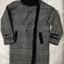 Áo khoác dạ tweed lót lông- Phong cách Hàn 11322