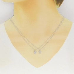 K18WG Dây chuyền kim cương chéo 0.08CT - Hàng hiệu Chính hãng 861377