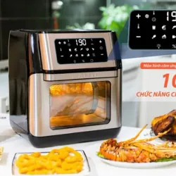 Nồi chiên không dầu KALITE Air Pro, dung tích 12L, công suất 1500W, khoang inox 304