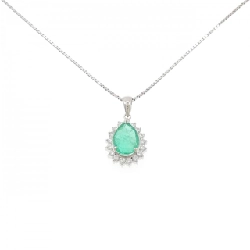 Dây chuyền ngọc lục bảo PT900/PT850 2.93CT - Hàng hiệu Authentic