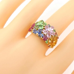 K18YG Nhẫn Đá Màu Hoa - Hàng hiệu Chính hãng 845984