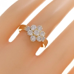 Nhẫn kim cương hoa K18YG/PT900 1.01CT - Hàng hiệu Authentic 853468