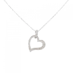 K18WG Dây chuyền hình trái tim kim cương 0.20CT - Hàng hiệu Authentic