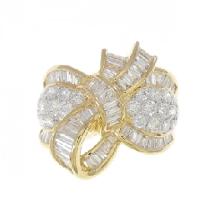 Nhẫn kim cương ruy băng K18YG/K18WG 2.96CT - Hàng hiệu Authentic 848994