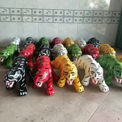 BỘ TƯỢNG 5 ÔNG CỌP ĐẤT NUNG CAO 15CM DÀI 30CM 787154