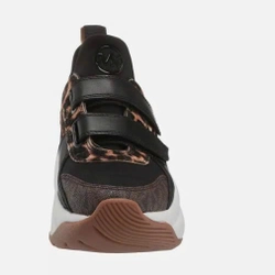 Giày thể thao đế xuồng Michael Kors Keeley Trainer Dark Camel Leopard & Zebra  508581