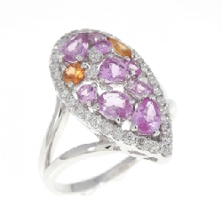 Nhẫn Sapphire K18WG 0.87CT