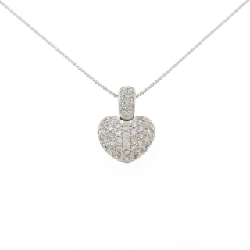 K18WG Dây chuyền kim cương hình trái tim 1.00CT - Hàng hiệu Chính hãng