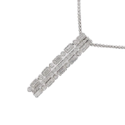 K18WG 2WAY Dây chuyền kim cương 0.43CT - Hàng hiệu Authentic 862849