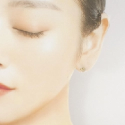 Bông tai kim cương hình trái tim K18YG 0.18CT - Hàng hiệu chính hãng 864162