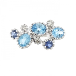 Nhẫn đá màu K10WG 666475