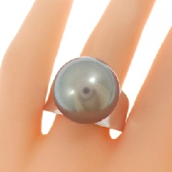 Nhẫn ngọc trai đen K18WG 14.8mm - Hàng hiệu Authentic 855024