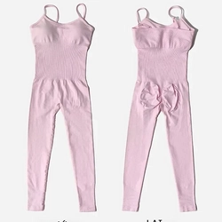 Combo 3 bộ Jumpsuit đồ thể thao tập Yoga, tập Gym thoáng khí (Size M) - Hồng, Xanh, Khaki 333973