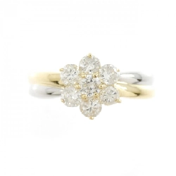 Nhẫn kim cương hoa K18YG/PT900 0.53CT 668300