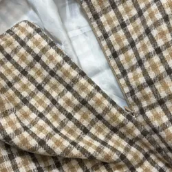 Chân váy midi kẻ caro xẻ tà 791317