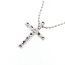 K18WG Dây chuyền kim cương chéo 0.10CT - Hàng hiệu Authentic 867578